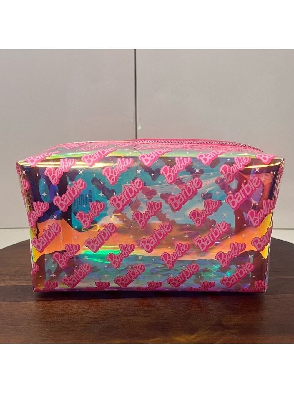 Barbie x SkinnyDip London Pink Iridescent Beauty Zip Case - Picture 3 of 5